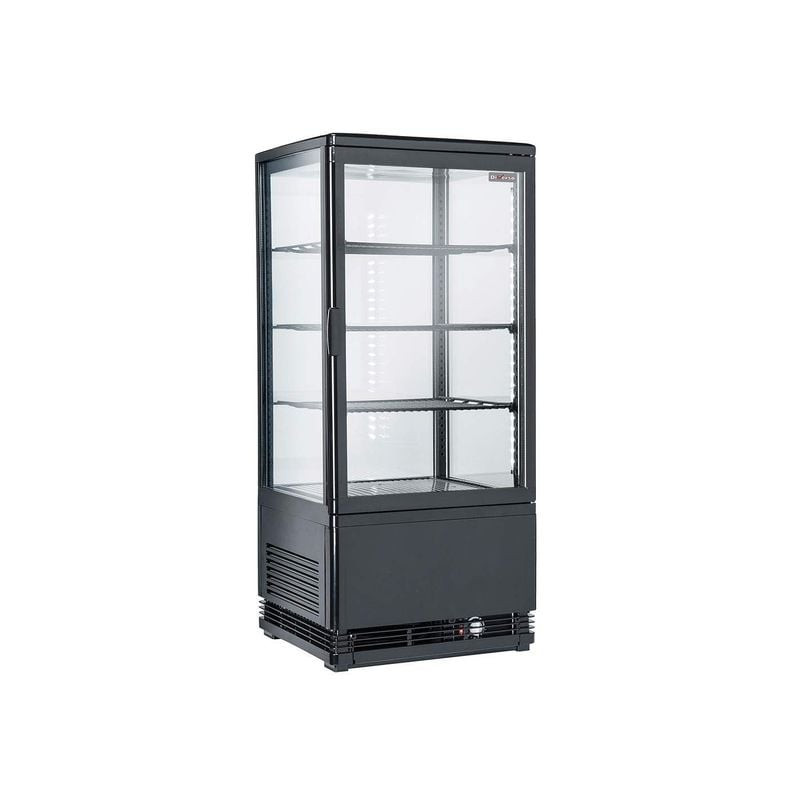 Vitrine de table ventilée Diverso WR-V4F1-BL 4 niveaux 80 litres