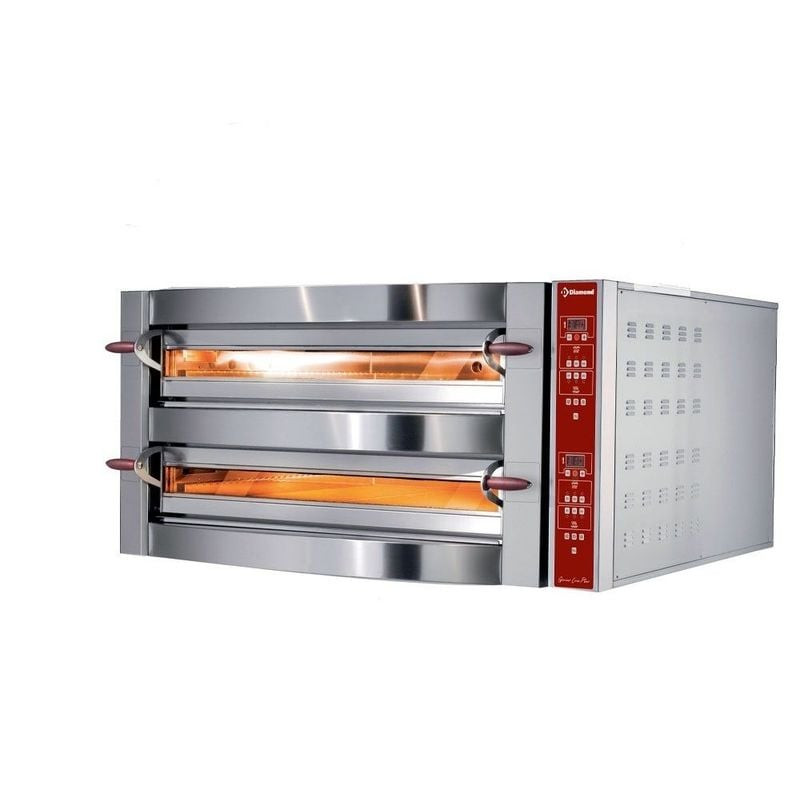 Four électrique DIAMOND 2 chambres - 12 pizzas 350 mm - Professionnel
