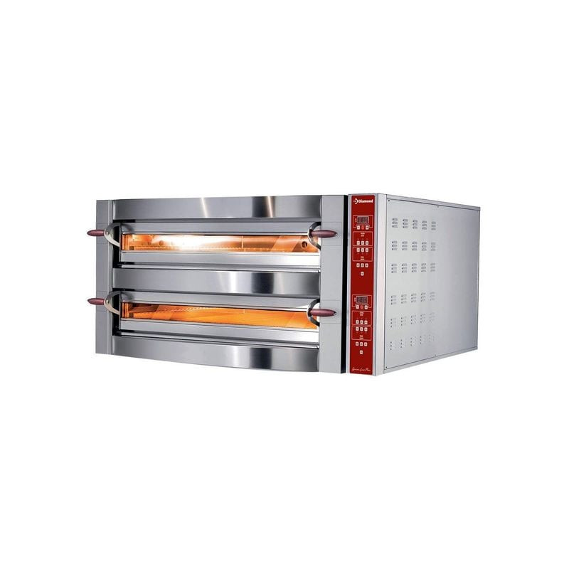 Four à pizza professionnel DIAMOND 2 chambres - 2x4 pizzas Ø 350 mm