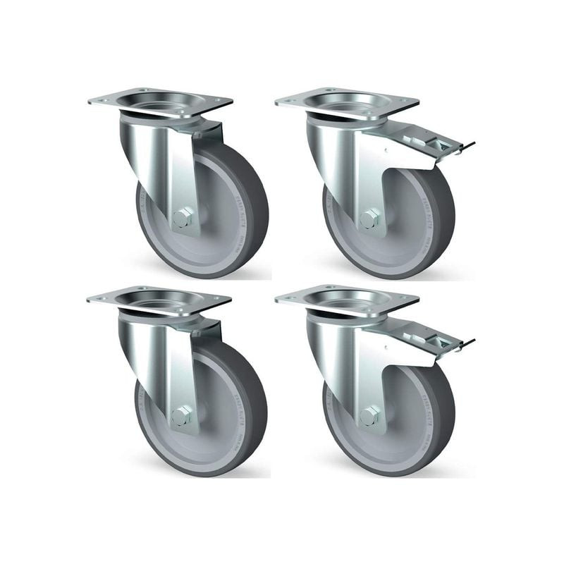 Roues pivotantes Diamond KK4-SL - 4 roues dont 2 freins