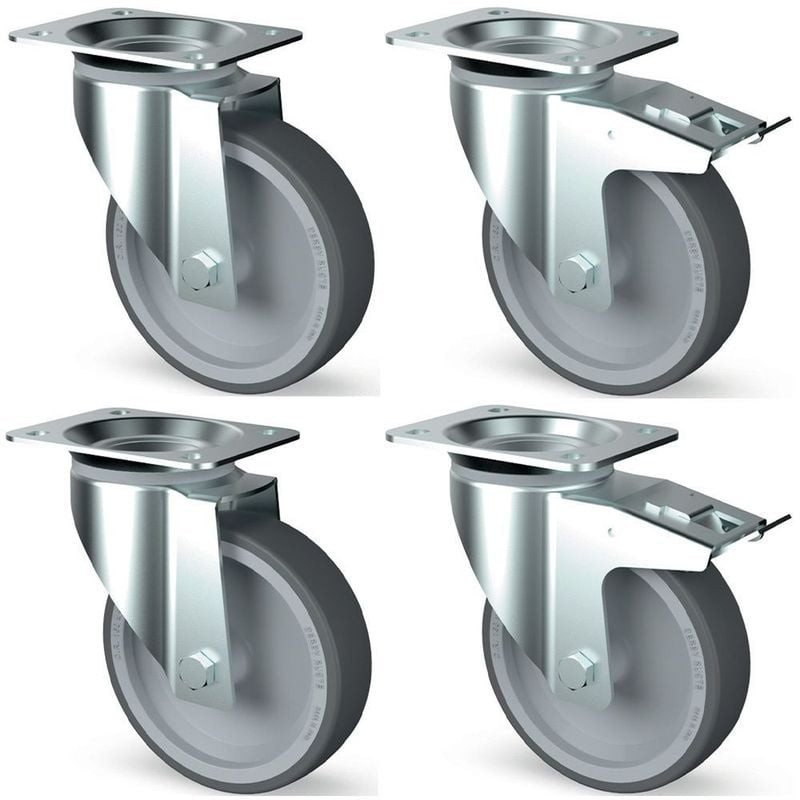 Roues pivotantes Diamond KK4-SL - 4 roues dont 2 freins