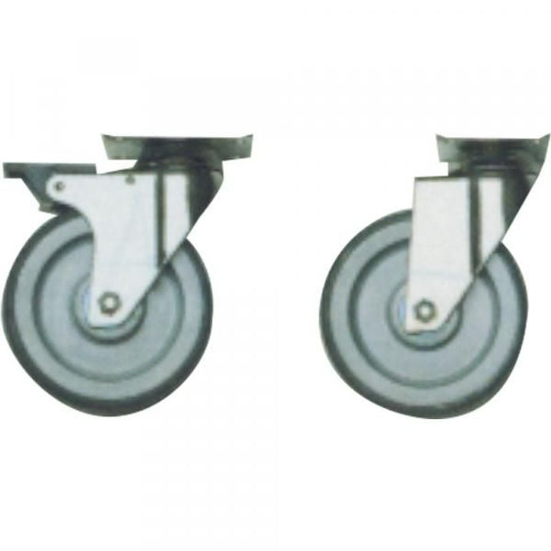 Kit 4 roues DIAMOND avec 2 freins - Accessoire buffet self-service