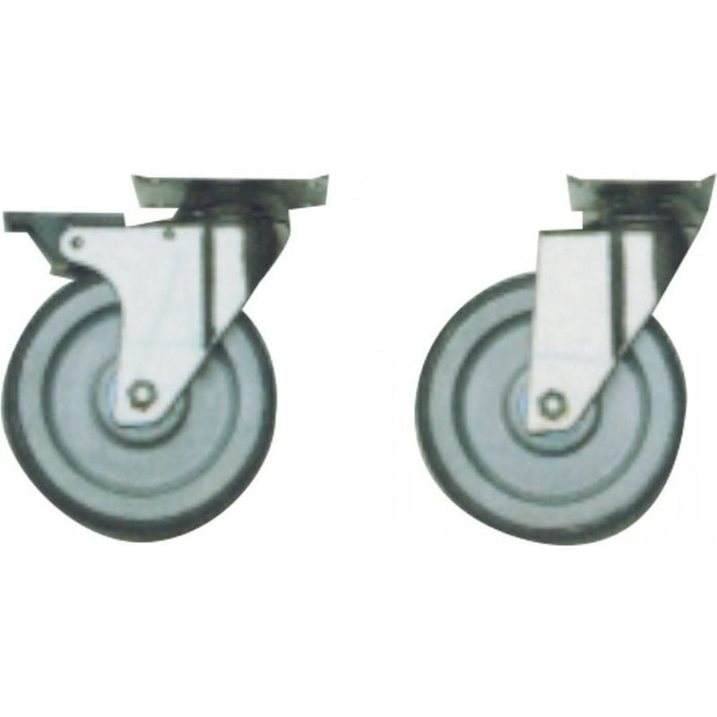 Kit 4 roues DIAMOND avec 2 freins - Accessoire buffet self-service