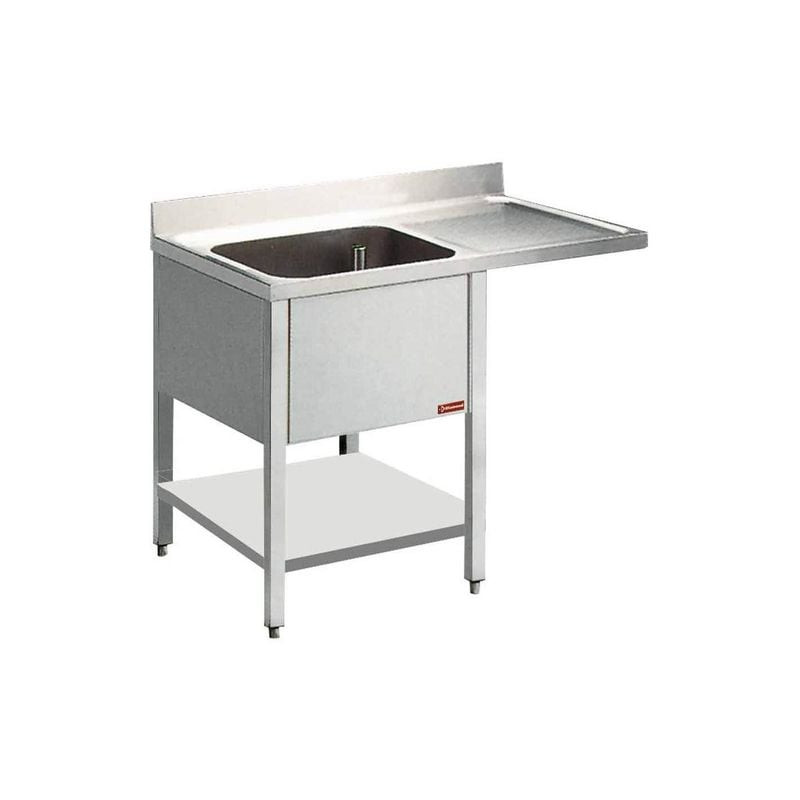Évier professionnel DIAMOND - 1 cuve en acier inoxydable 18/10