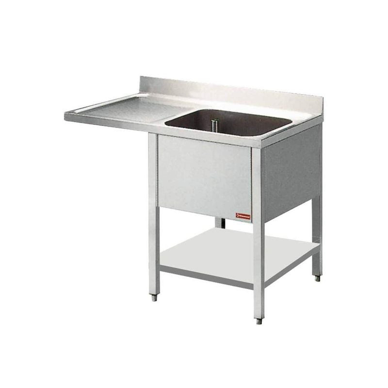 Évier cuisine DIAMOND 1 cuve, égouttoir gauche, meuble lave-vaisselle