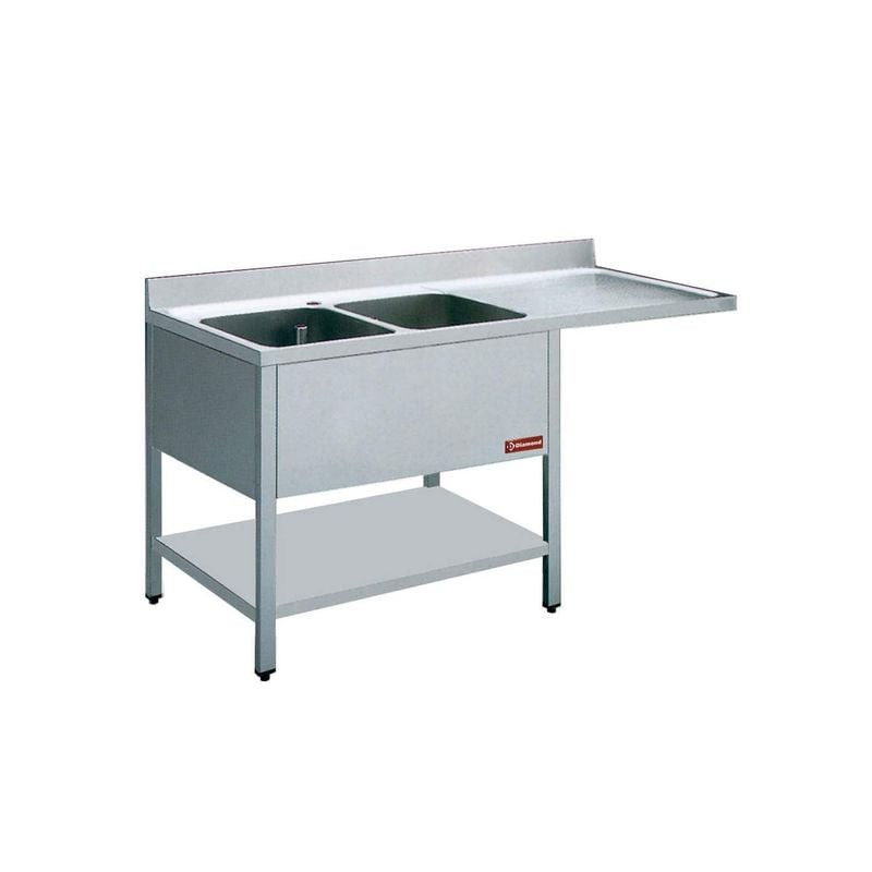 DIAMOND L1621VD-D : Plonge 2 cuves avec lave-vaisselle intégré