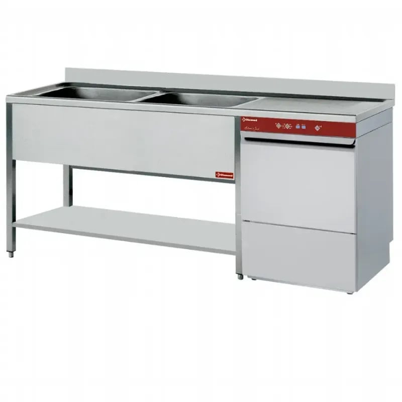 DIAMOND L1621VD-D : Plonge 2 cuves avec lave-vaisselle intégré