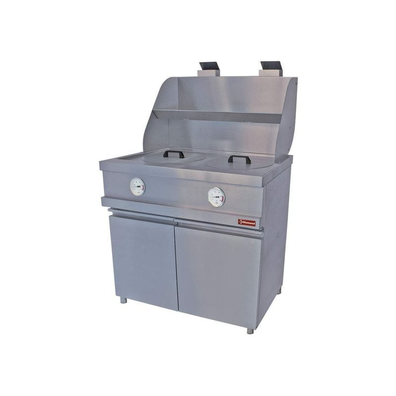 Friteuse à gaz DIAMOND HEAVY DUTY 2 cuves - Professionnelle robuste