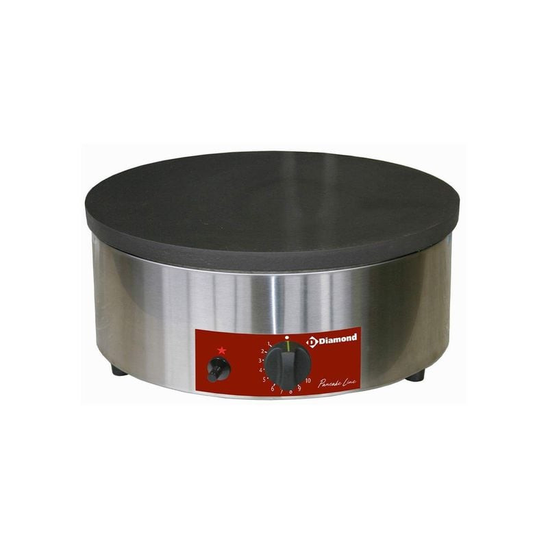 Crêpière gaz DIVERSO Ø400 mm émaillée - Production 60 crêpes/heure