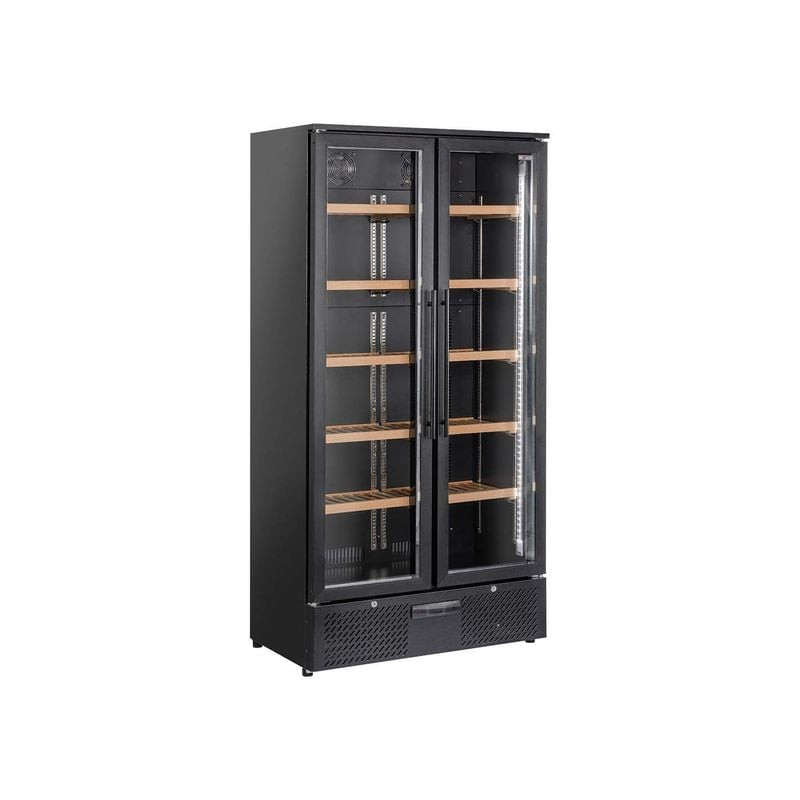 Cave à vin DIVERSO 460L double porte noire - Température unique