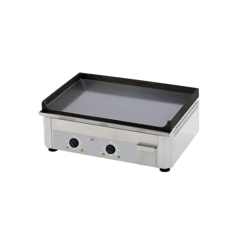 Plaque électrique DIVERSO double - Fonte émaillée, cuisson 0-300°C