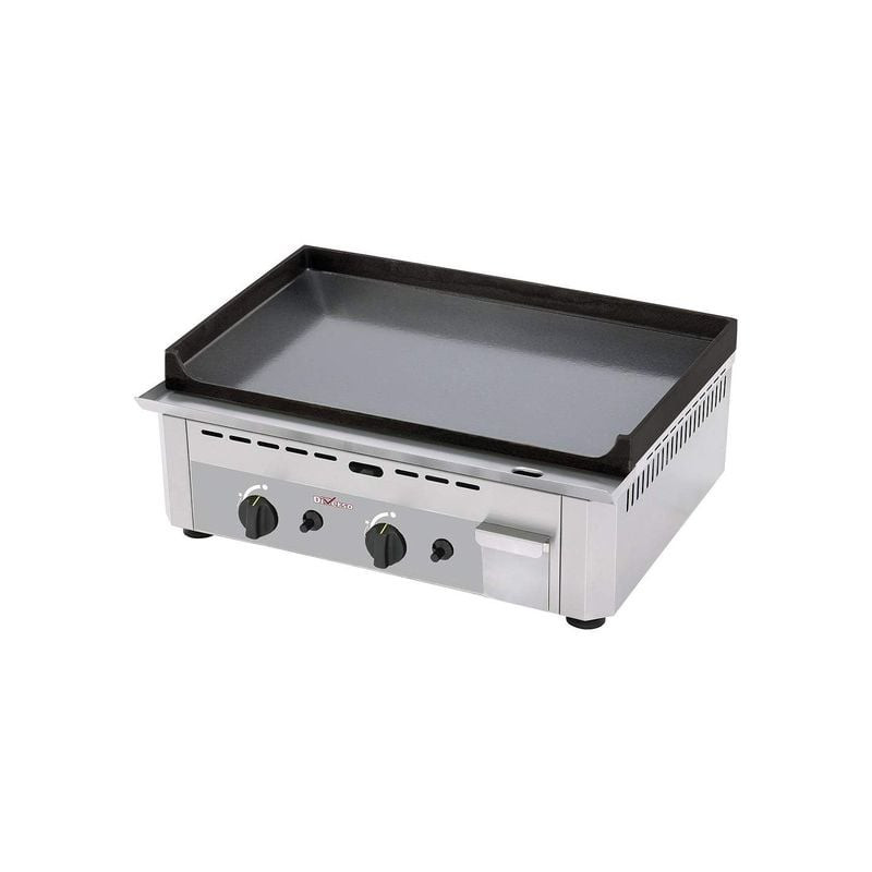 Plaque gaz DIVERSO double émaillée - Cuisson pro 600x400 mm