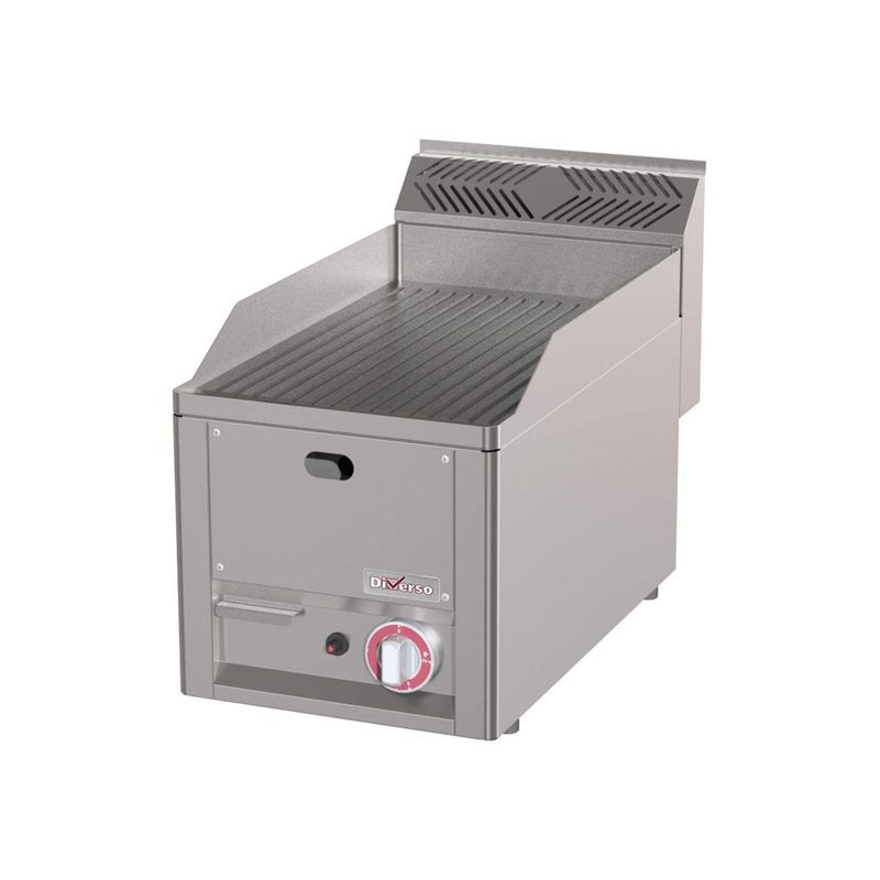 Plaque de cuisson gaz rainurée DIVERSO - Surface fonte 10mm