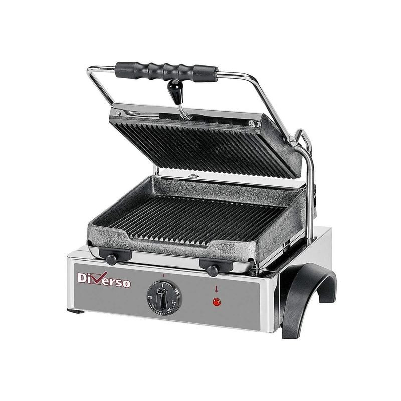 Grill Panini DIVERSO - Plaques rainurées fonte pour cuisson parfaite