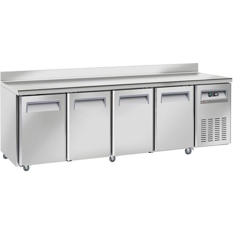 Table réfrigérée ventilée 4 portes GN 1/1 DIVERSO - Mobile avec freins