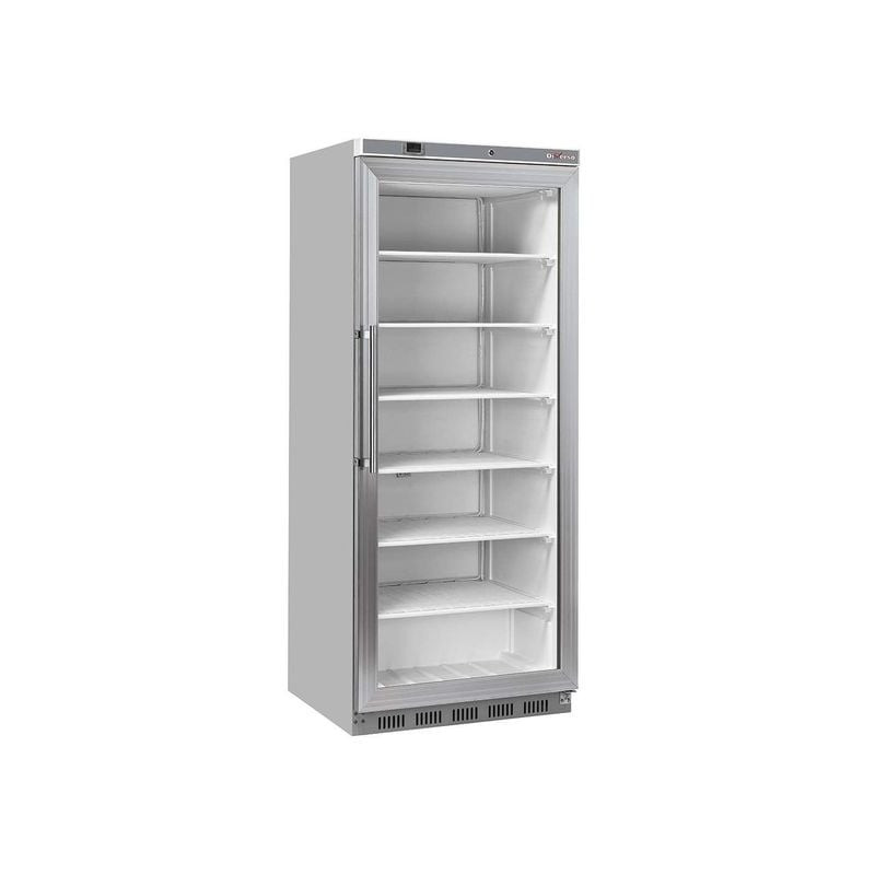 Congélateur statique DIVERSO 600L - Porte vitrée inox professionnel