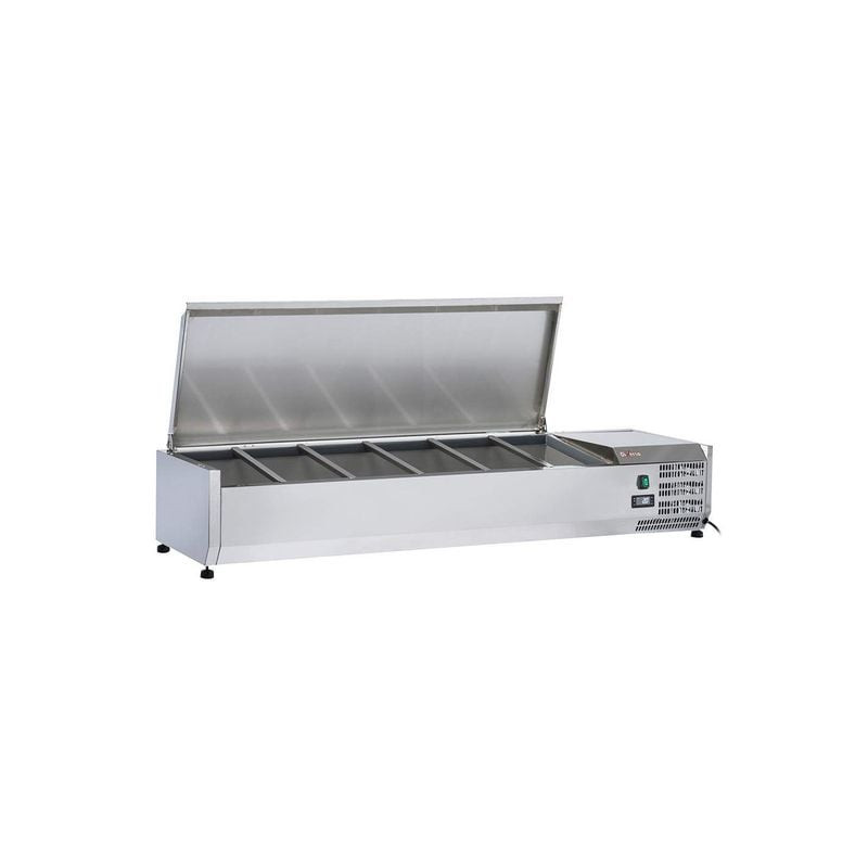 Étagère réfrigérée DIVERSO 5xGN1/3 + 1xGN1/2 avec couvercle inox