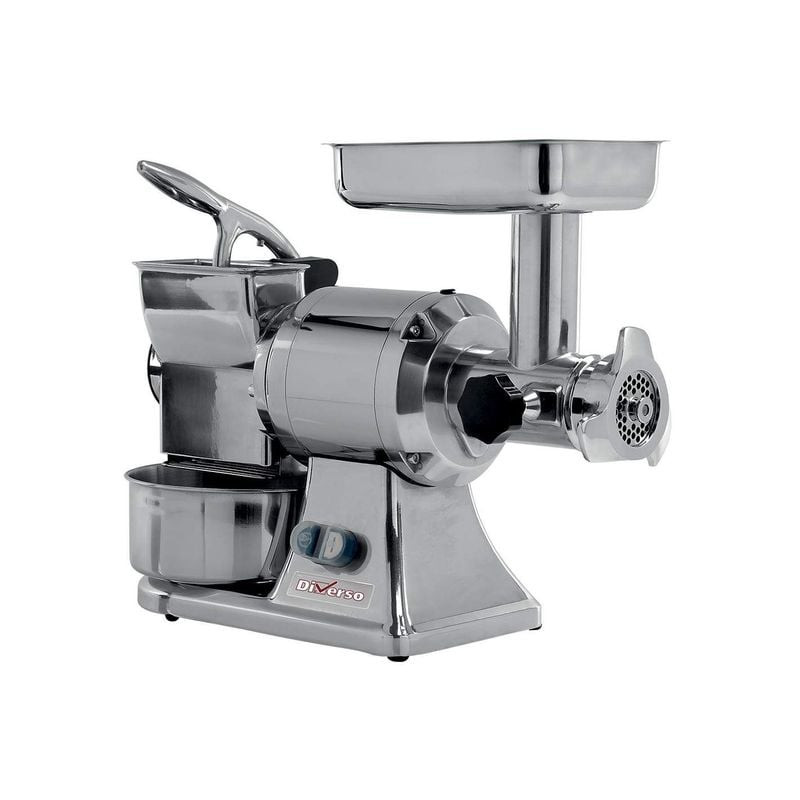 Hachoir viande n°12 + râpe parmesan DIVERSO - Double usage cuisine pro