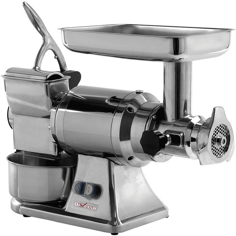 Hachoir viande n°22 + râpe parmesan DIVERSO - Machine combinée pro