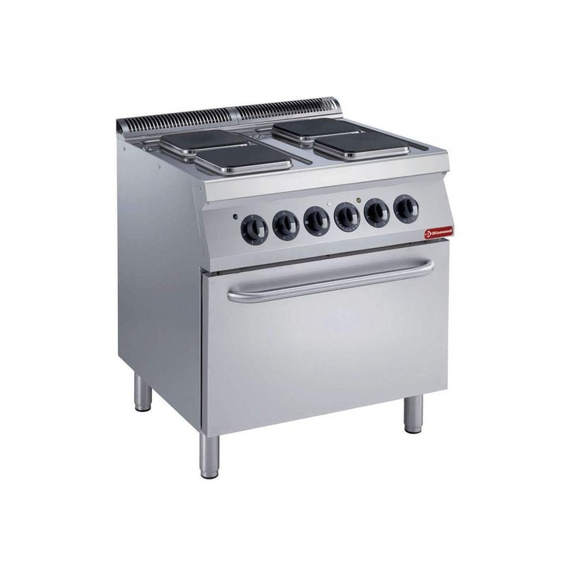 Four électrique DIAMOND 4 plaques carrées + four GN 2/1 - Cuisine pro