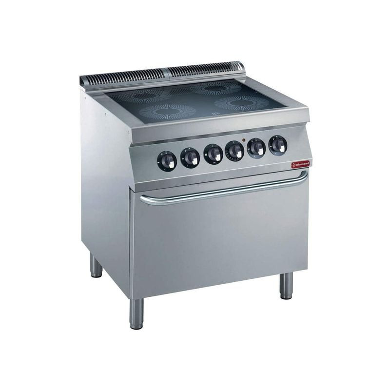 Fourneau électrique Diamond 4 plaques vitrocéramiques + four GN 2/1