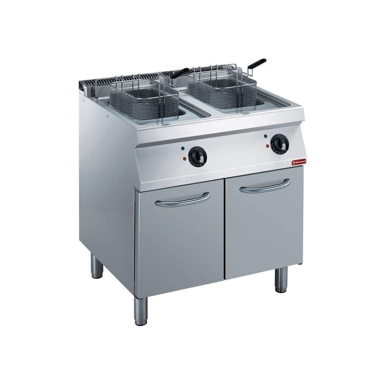 Friteuse DIAMOND 2 cuves 14L sur armoire - Professionnelle 17,4 kW