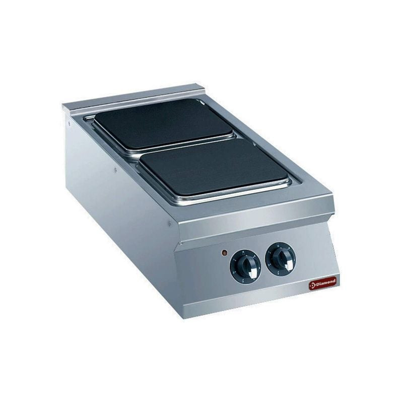 Cuisinière électrique 2 plaques DIAMOND - Top embouti, puissance 8 kW