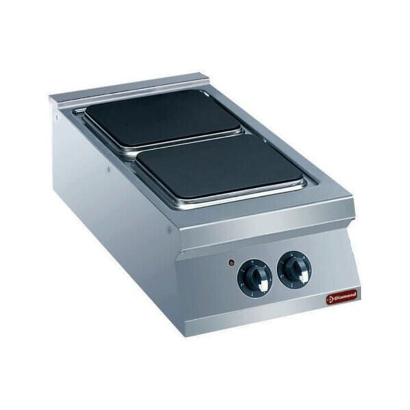 Cuisinière électrique 2 plaques DIAMOND - Top embouti, puissance 8 kW
