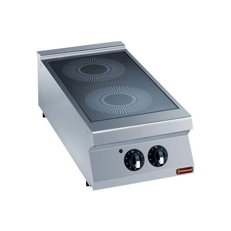 Cuisinière vitrocéramique DIAMOND 2 foyers - Table 6mm épaisseur IPX5