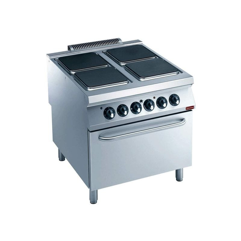 Fourneau électrique DIAMOND 4 plaques + four - 22 kW professionnel