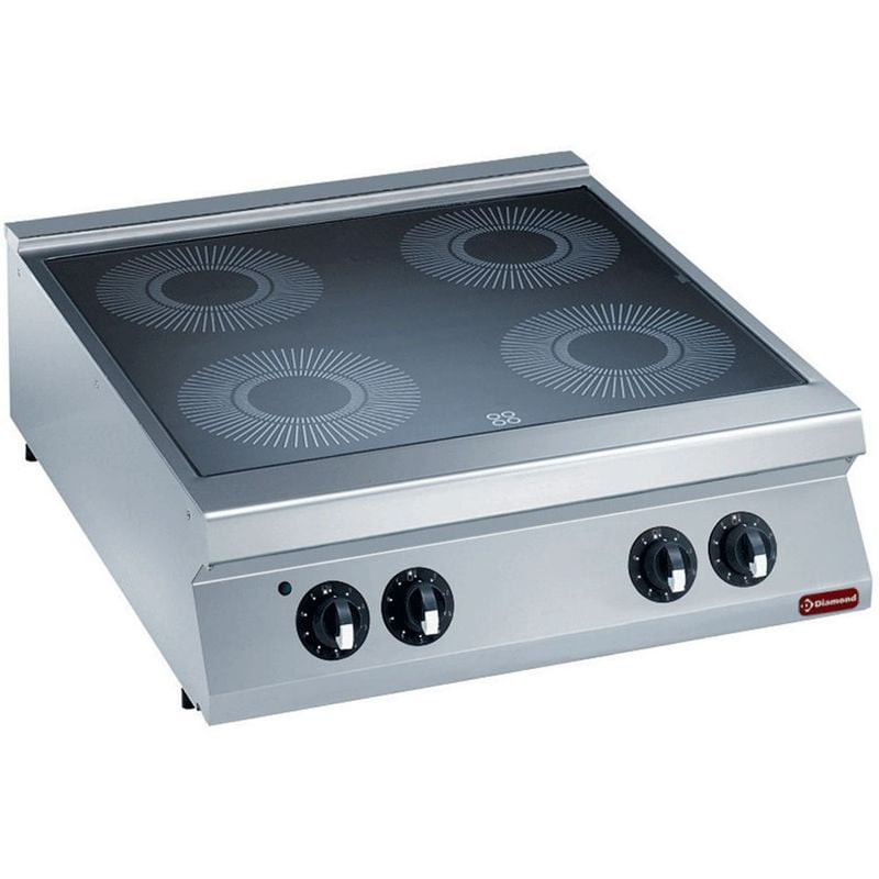 Table vitrocéramique DIAMOND - 4 zones indépendantes - 13,6 kW total