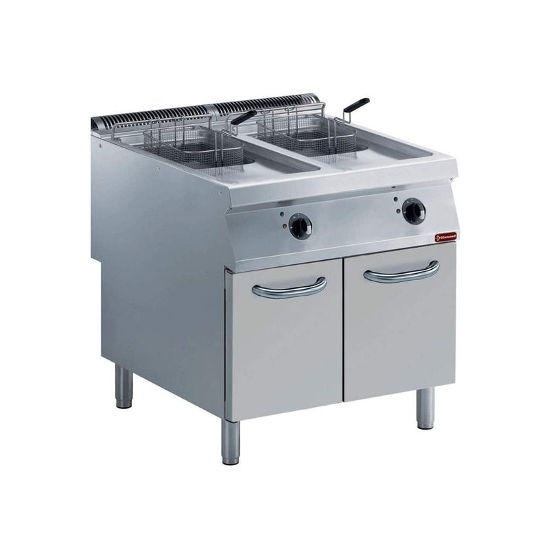Friteuse électrique DIAMOND 2 cuves 15L - Professionnelle sur châssis