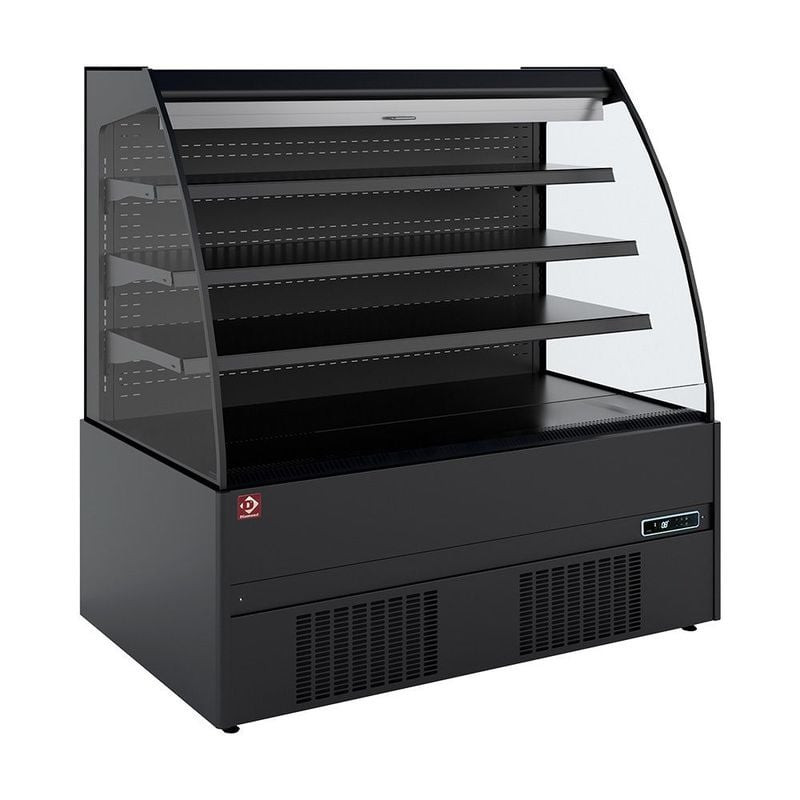 Meuble réfrigéré semi-mural DIAMOND - Libre-service avec rideau noir