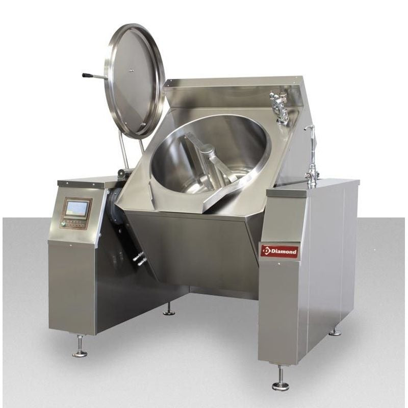 Marmite électrique DIAMOND 200L avec mélangeur - Chauffage indirect