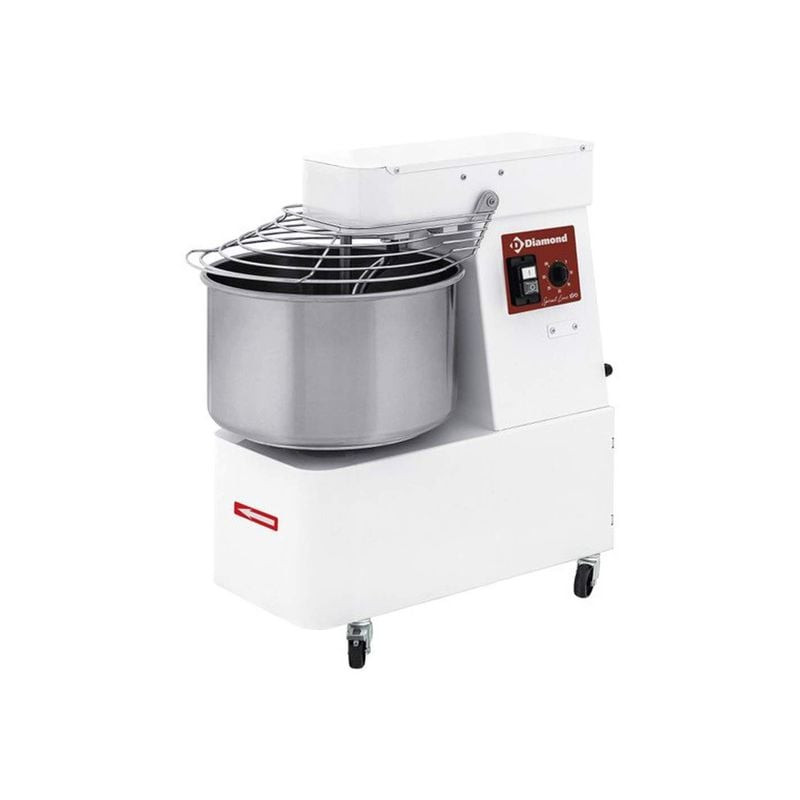 Pétrin à spirale DIAMOND 22L avec minuteur et roues - Professionnel