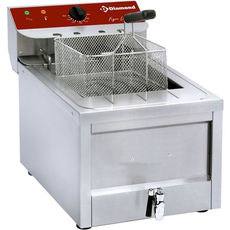 Friteuse électrique Diamond 12L TOP- : 9kW pour restauration rapide