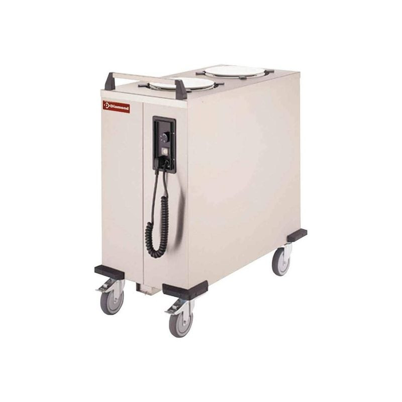 Chariot chauffe-assiettes DIAMOND 2 piles Ø 260-310 mm - Professionnel