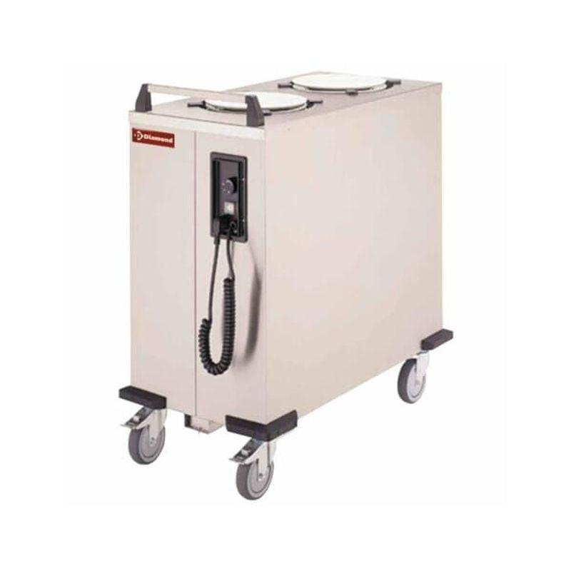 Chariot chauffe-assiettes DIAMOND 2 piles Ø 260-310 mm - Professionnel