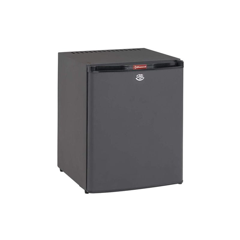 Minibar Diamond 25L - Porte pleine grise - Compact pour hôtels