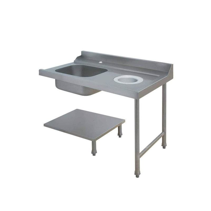 Table de prélavage côté droit DIAMOND - Acier inoxydable, 3 paniers