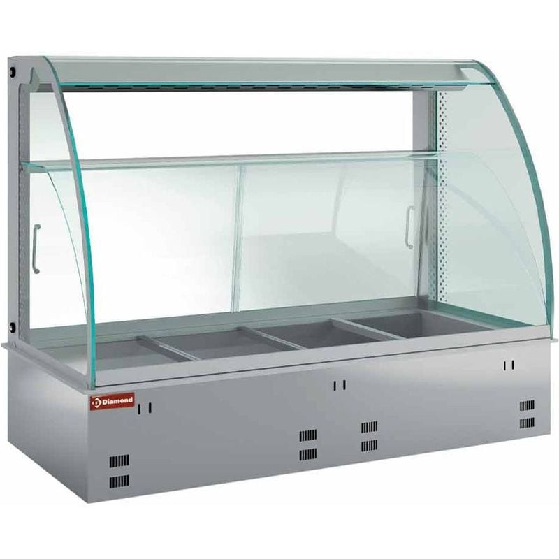 Vitrine chauffante Diamond Element - Ventilée et humidifiée 2x GN 1/1