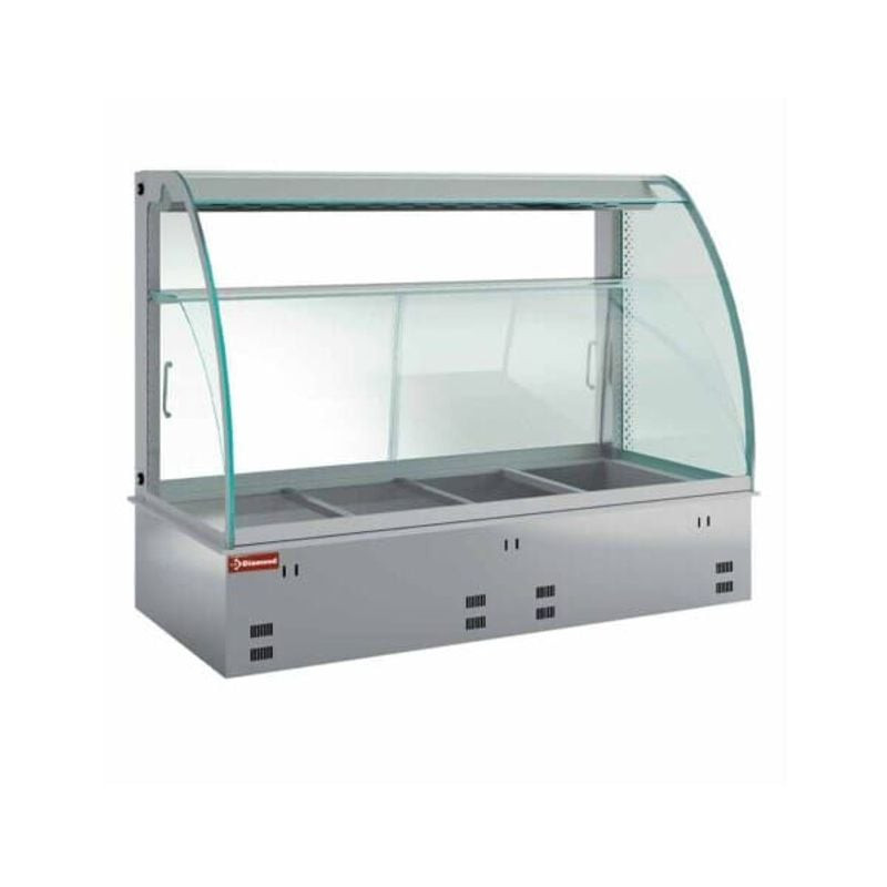 Vitrine chauffante professionnelle Diamond - 3 bacs GN 1/1, humidifiée