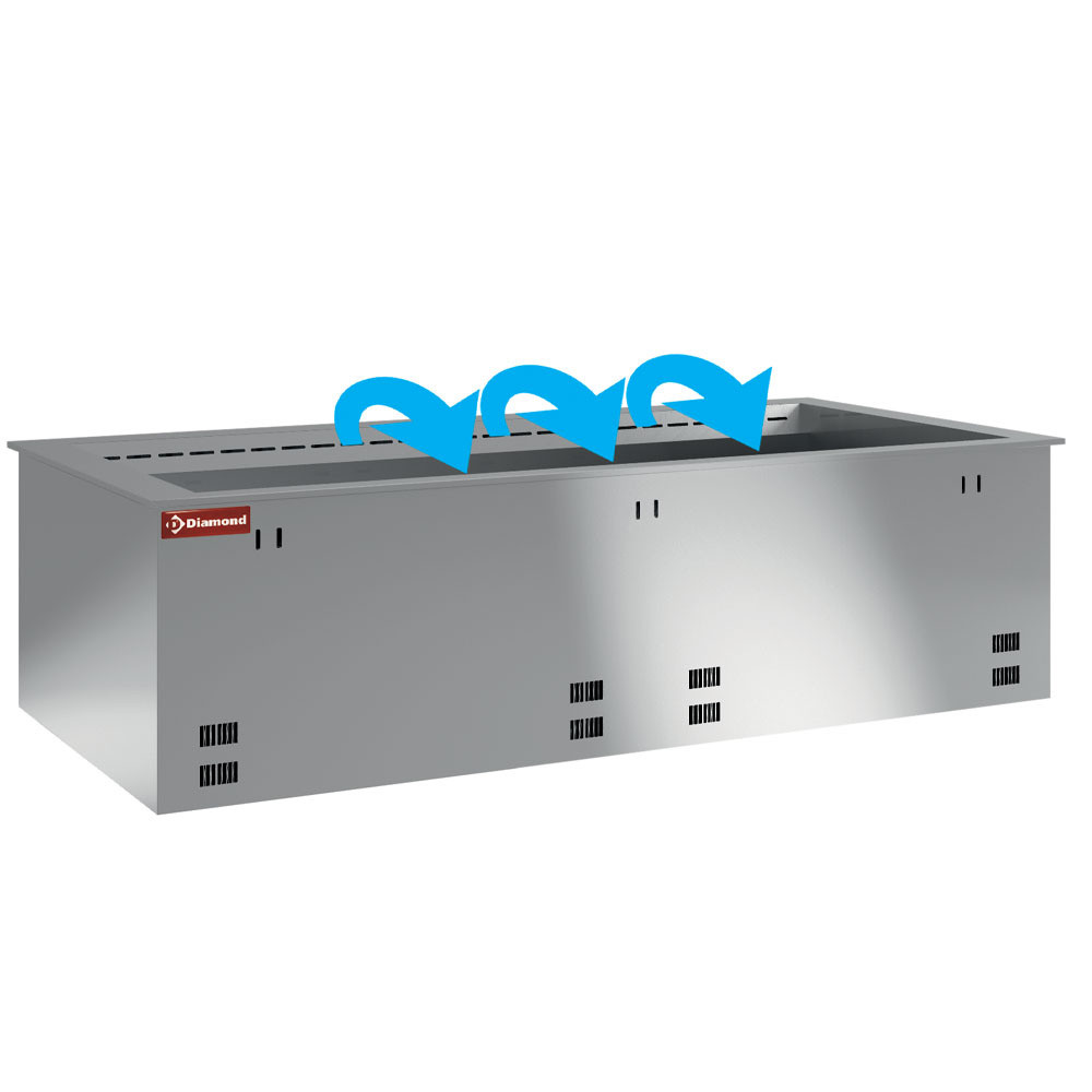 Élément cuve réfrigérée ventilée Diamond - 2 bacs GN 1/1 - Cuisine pro