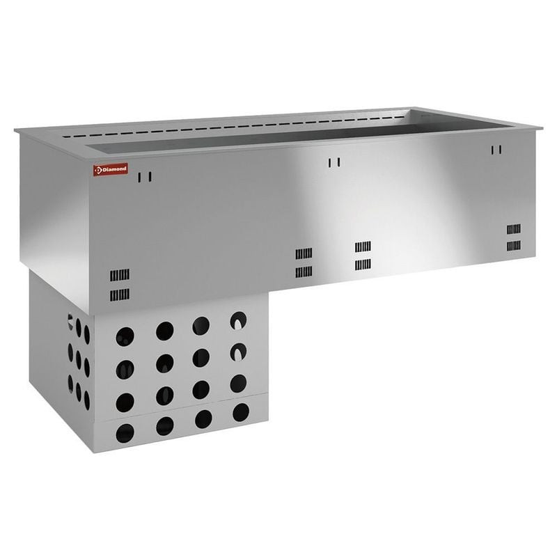 Évier cuve réfrigérée ventilée DIAMOND - 4 bacs GN 1/1 - Professionnel