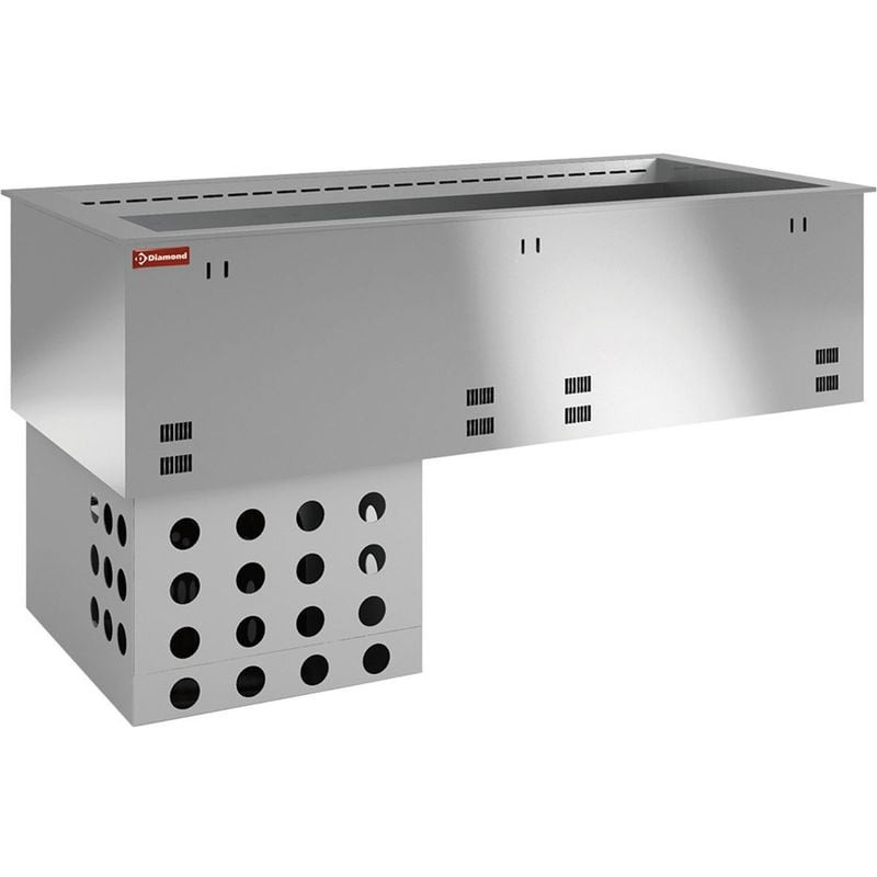 Évier cuve réfrigérée ventilée DIAMOND - 4 bacs GN 1/1 - Professionnel