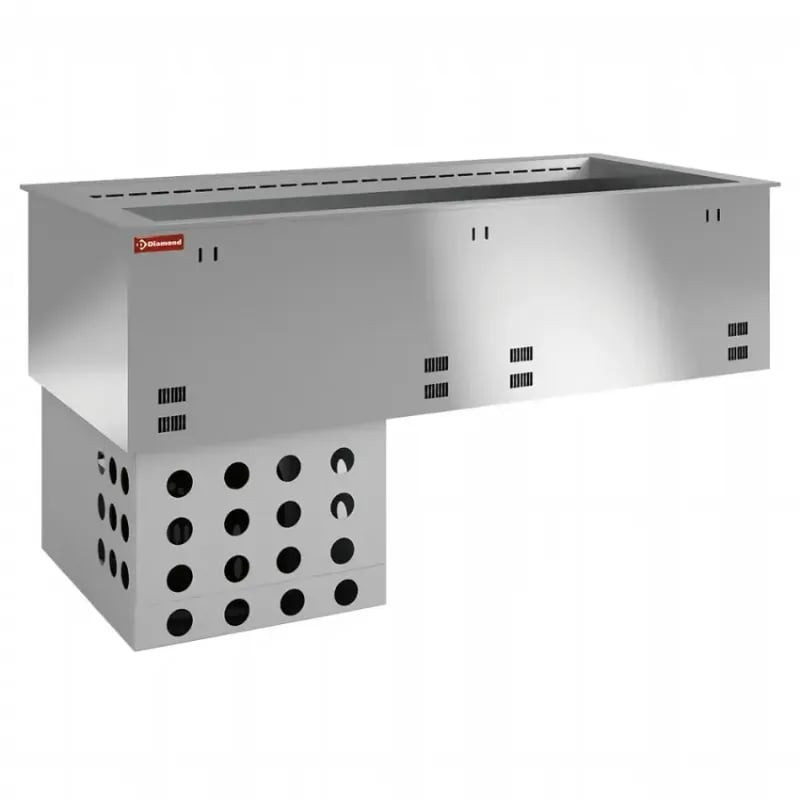 Évier cuve réfrigérée ventilée DIAMOND - 4 bacs GN 1/1 - Professionnel