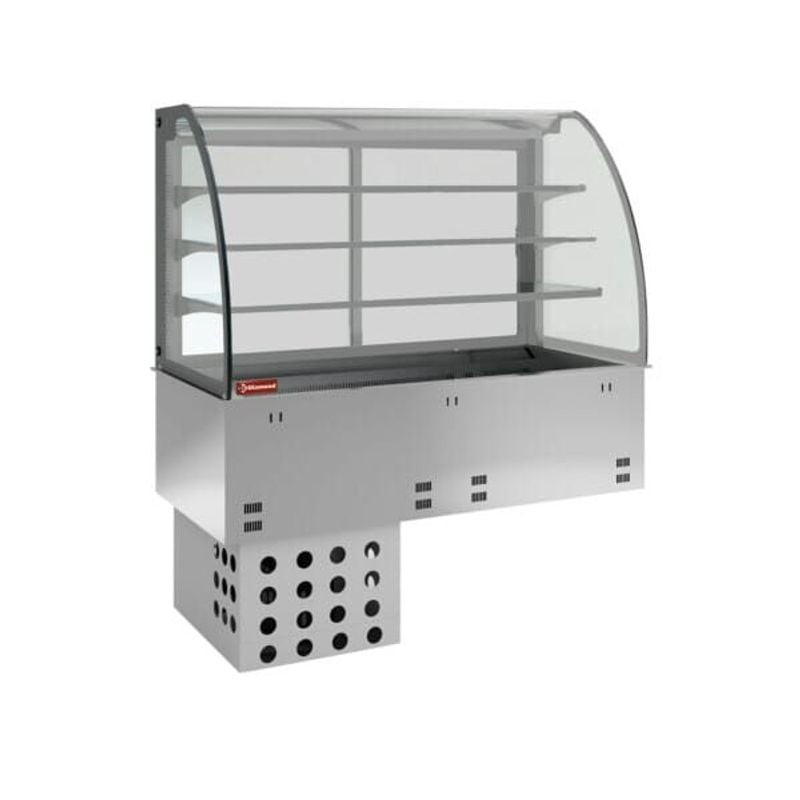 Vitrine réfrigérée DIAMOND avec évier - 3 niveaux pour pâtisseries
