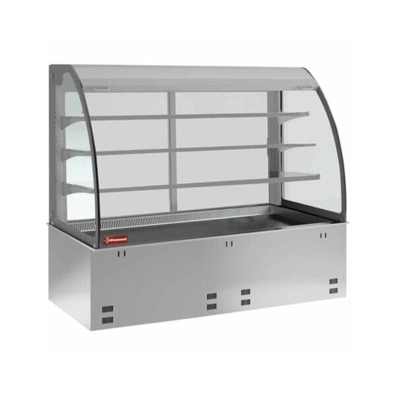Élément évier et vitrine réfrigérée ventilée 3 niveaux - DIAMOND