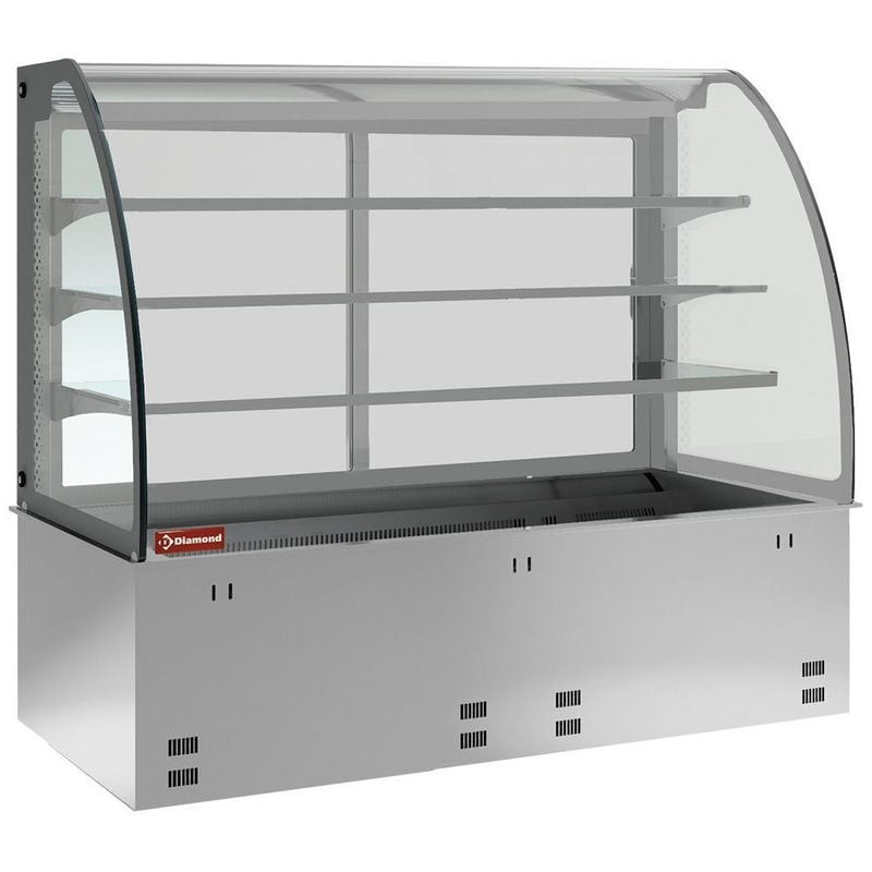 Élément cuve et vitrine réfrigérée ventilée DIAMOND - 4x GN 1/1
