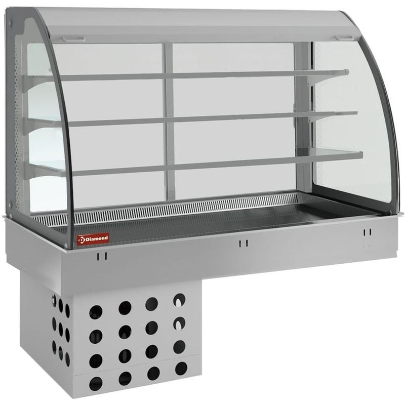 Vitrine réfrigérée ventilée DIAMOND - 3 niveaux avec rideau